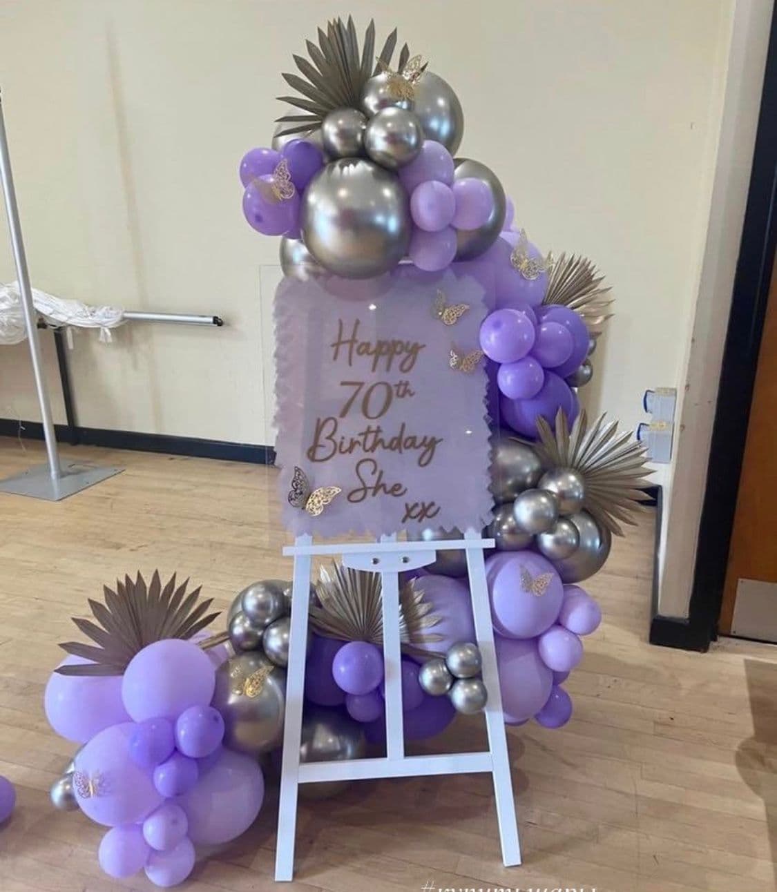 Milestone Birthday Balloon Easel — Custom Sign