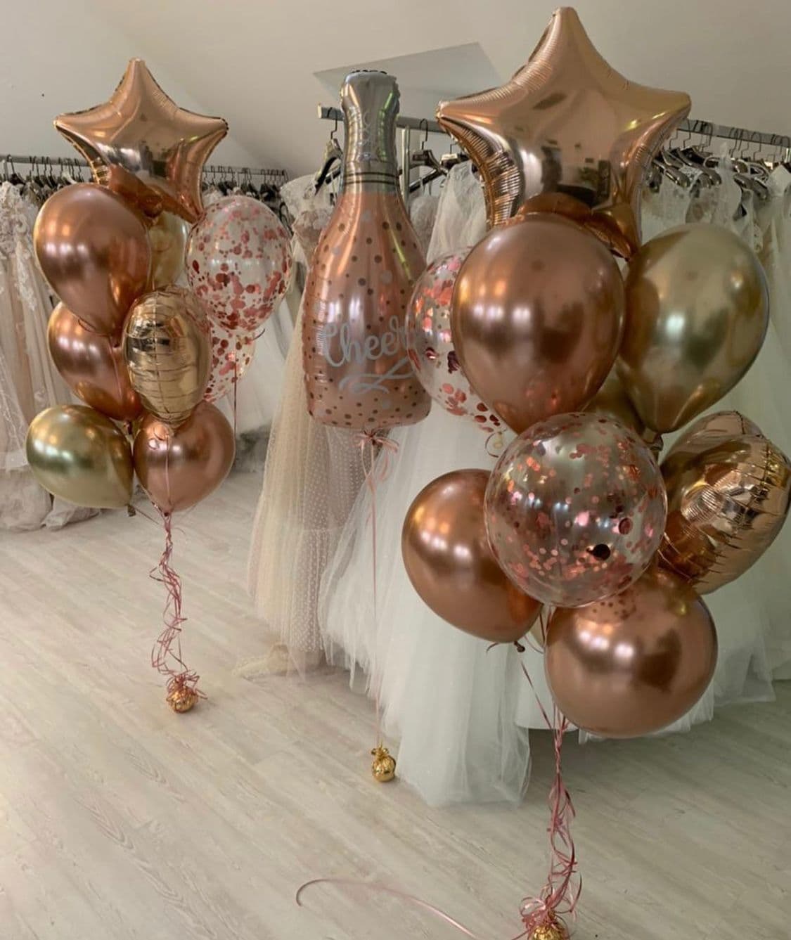 Celebration Bouquet Set — Rose Gold & Champagne