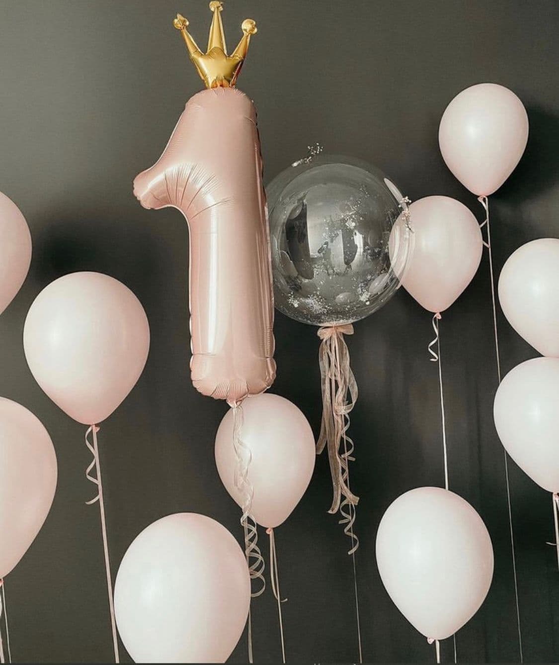 1st Birthday Princess Set — Crown Number & Bubble Ball